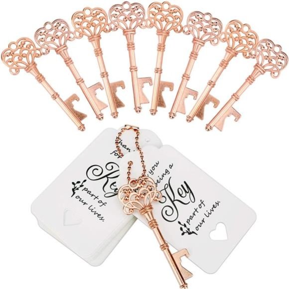 60 PCS Key Bottle Openers,Wedding Favors Keys Vintage Skeleton Key Bottle Opener - Picture 1 of 6